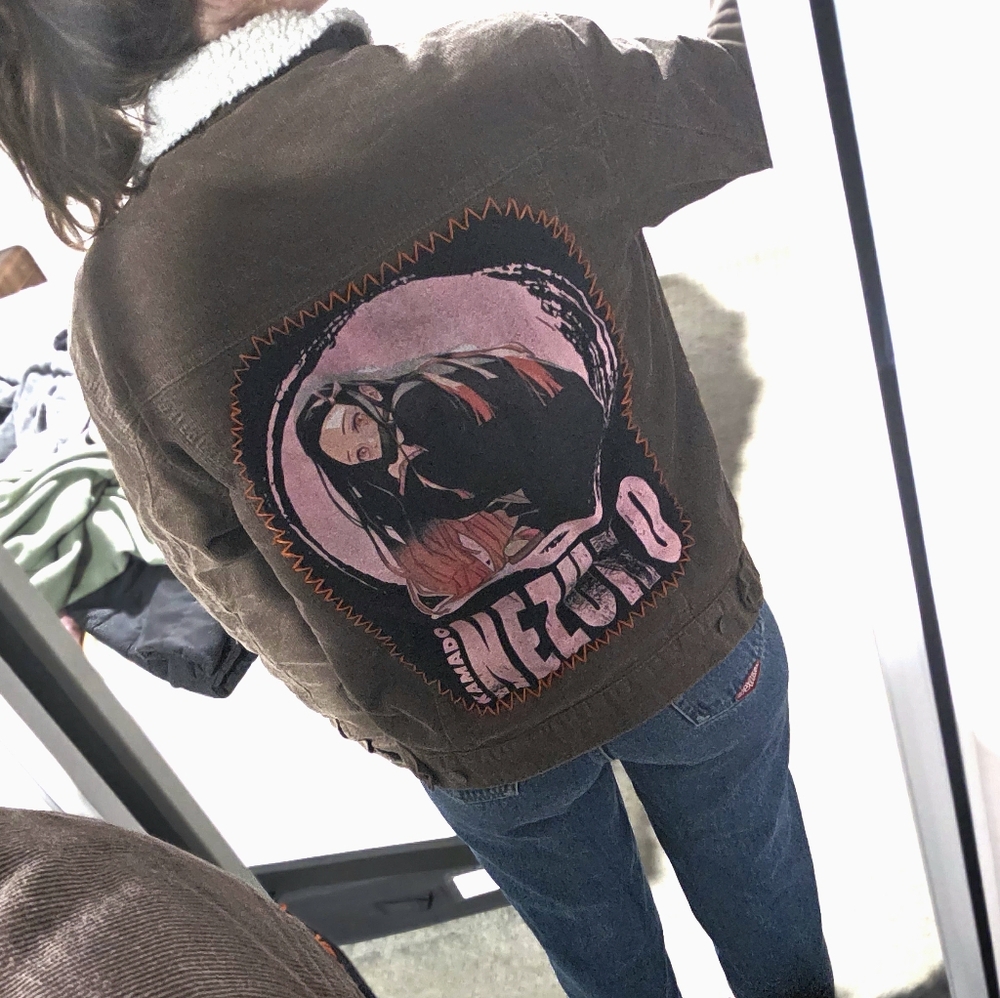 Brown Graphic Denim Jacket